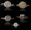 A GROUP OF BYZANTINE SILVER RINGS, CIRCA 6TH-7TH CENTURY A.D.