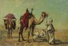 HEDDA HARMS (1882), 'CAMEL DRIVERS AT REST', OIL ON CANVAS