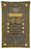 AN OTTOMAN THREAD EMBROIDERED CURTAIN OR SITARA, EARLY 20TH CENTURY