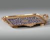 A GILT BRONZE AND CLOISONNE ENAMEL TRAY, NAPOLEON III PERIOD, LATE 19TH CENTURY