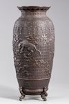 A large Japanese bronze vase