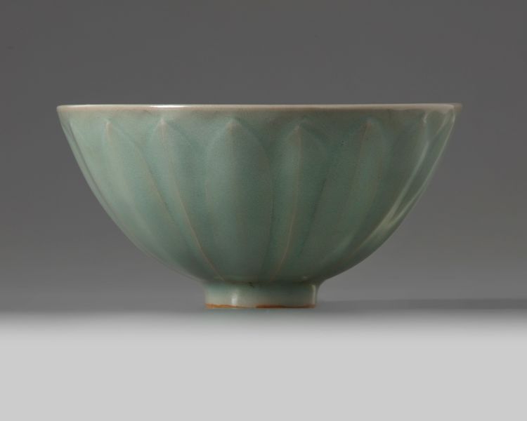 A Chinese celadon glazed 'lotus' bowl