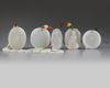 A group of five Chinese white jade plaques