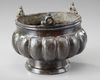 A BYZANTINE BRONZE INCENSE BURNER WITH GREEK DEDICATION, CIRCA 650-800 A.D