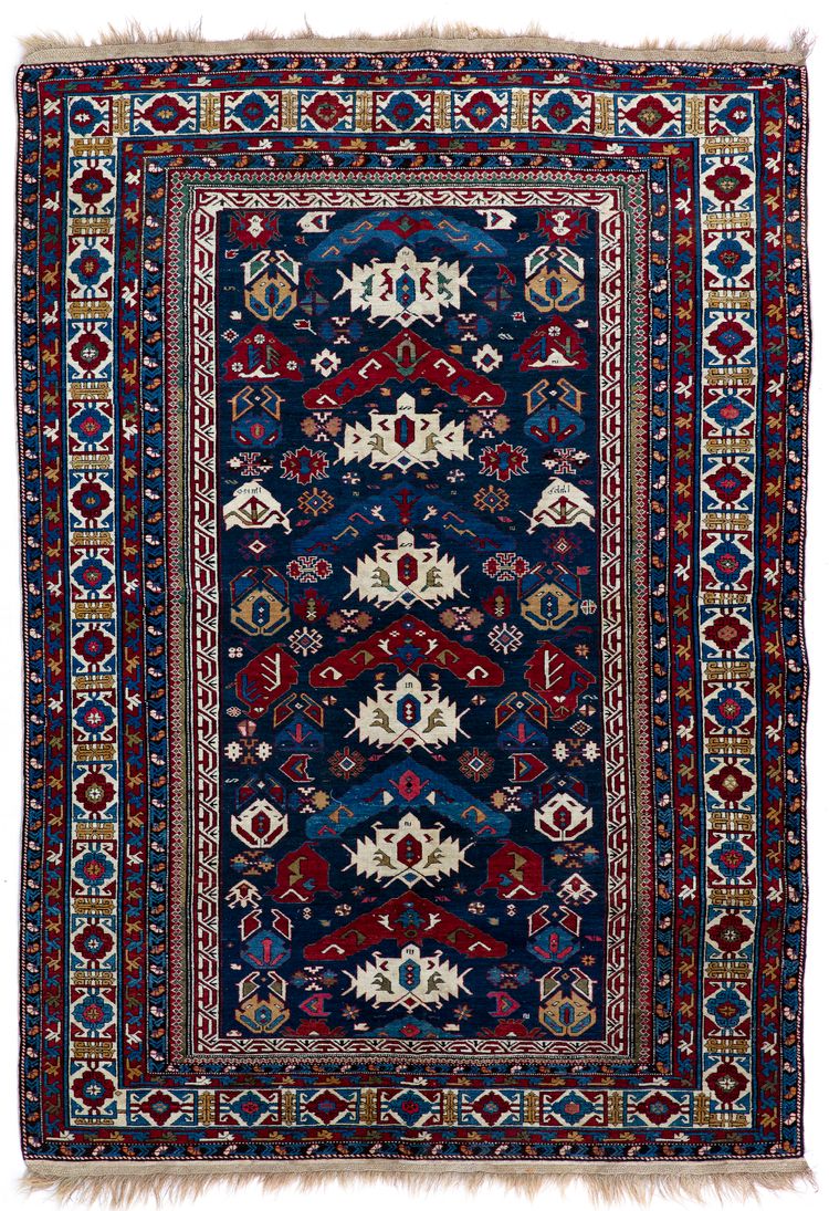 AN ALPAN KUBA CAUCASUS RUG, LATE 19TH CENTURY