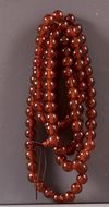 A Chinese amber rosary