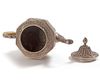 A PERSIAN SILVER TEAPOT, 19TH CENTURY