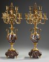 A PAIR OF FRENCH GILT CANDELABRAS.LATE 19TH CENTURY