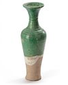 A CHINESE GREEN GLAZED SLENDER VASE, LIAO DYNASTY (916-1125)