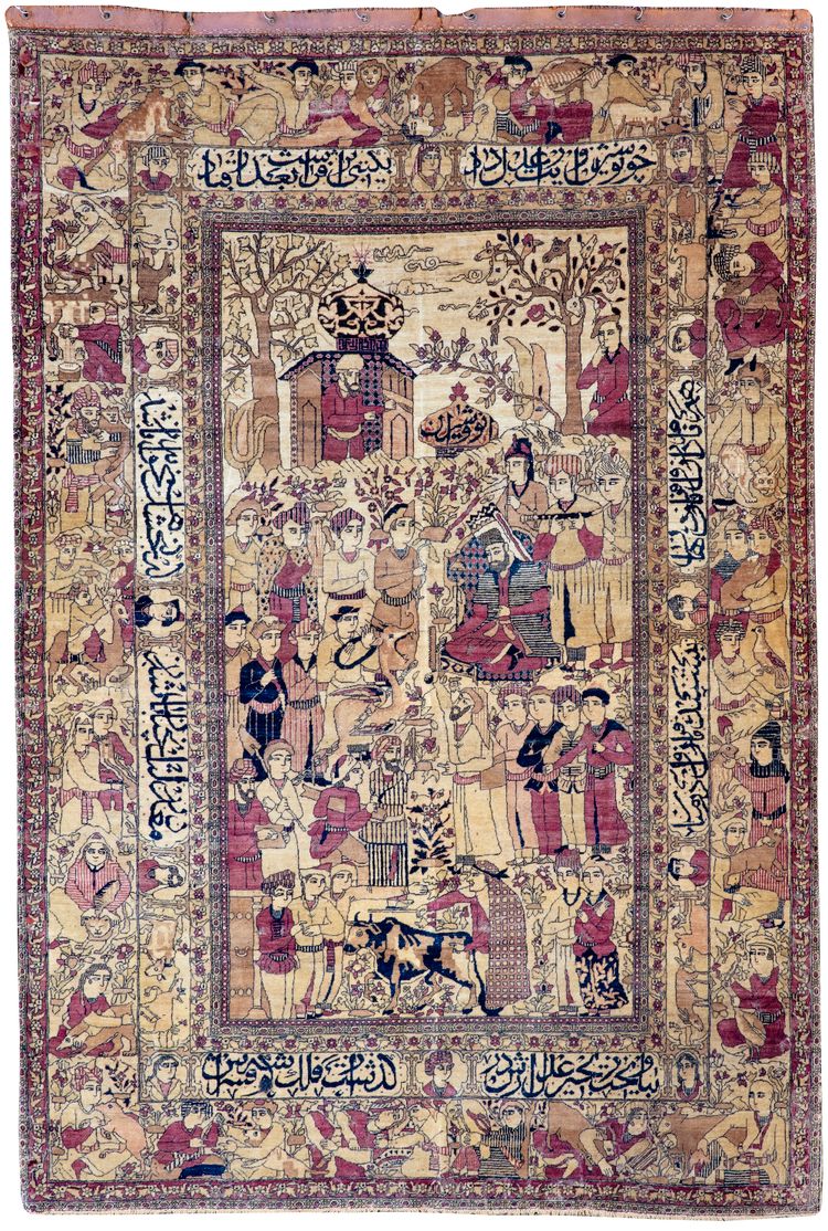 A KASHAN MUHTESEM RUG, 19TH CENTURY
