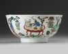 A CHINESE FAMILLE VERTE 'PRECIOUS OBJECTS' BOWL