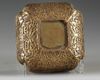 A Chinese gilt bronze square box and cover