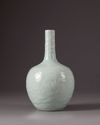 A celadon glazed bottle-vase