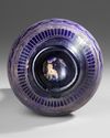 A COBALT BLUE WHEEL-CUT AND ENGRAVED GLASS BOTTLE,MESOPOTAMIA, 10TH–12TH CENTURY