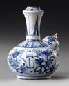 A CHINESE BLUE AND WHITE KENDI, WANLI PERIOD, CIRCA 1600