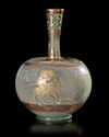 A LATER GILDED PERSIAN GLASS BOTTLE VASE, PERSIA 11TH/12TH CENTURY