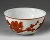 A CHINESE CARVED OVERLAY GLASS 'BIRD AND FLOWERS' BOWL, CHINA, QING DYNASTY (1644-1911)