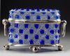 A BLUE CRYSTAL BOX, 20TH  CENTURY