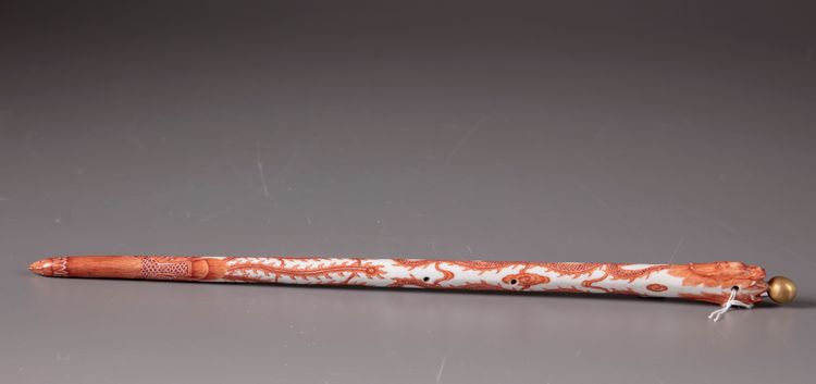 A large Chinese Iron-Red porcelain pencil
