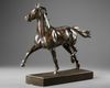 ALBERT HINRICH HUSSMAN (1874-1946), TROTTING HORSE, BRONZE SCULPTURE