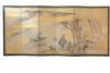 A pair of Japanese six-panel Byobu screens