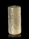 A NEO-ASSYRIAN OR NEO-BABYLONIAN CHALCEDONY CYLINDER SEAL, CIRCA 8TH-7TH CENTURY B.C.