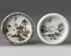 Two Chinese enamelled washers