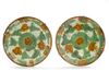 A PAIR OF CHINESE  SANCAI-GLAZED POTTERY DISHES, TANG DYNASTY (618-907)