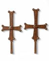 TWO BRONZE BYZANTINE PROCESSION CROSSES-MEDIEVAL PERIOD