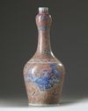 A Chinese wucai garlic-head vase