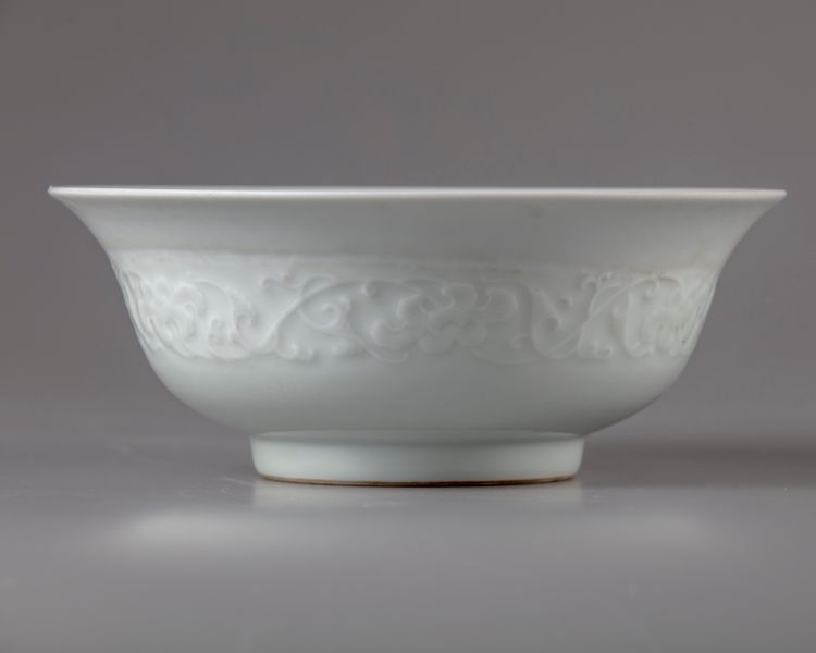 A white-glazed bowl