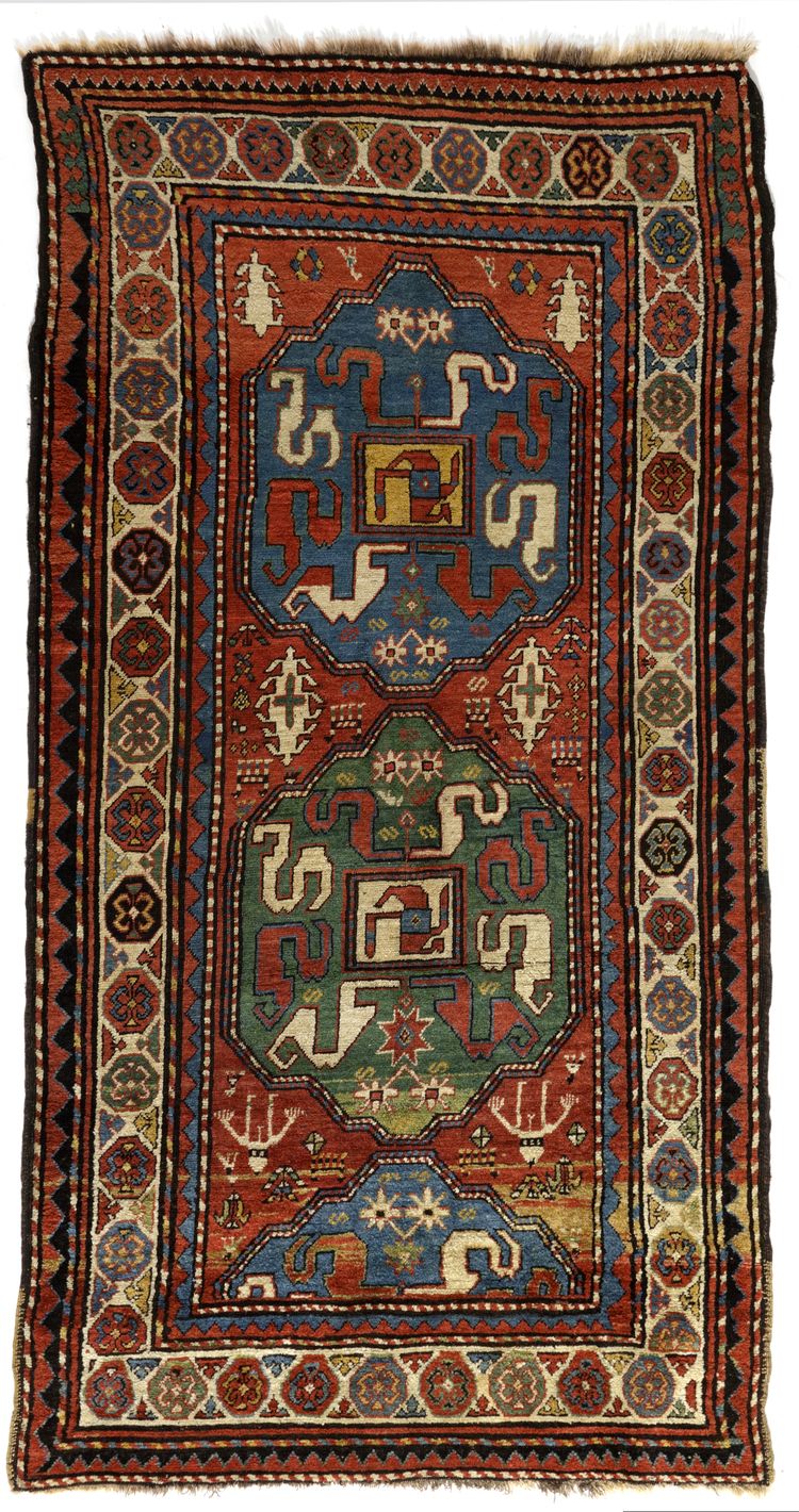 A CAUCASIAN RUG, WOLKENBAND KHNDZORESK KAZAK