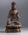 A Chinese wooden carving of Avalokitesvara