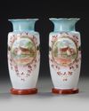 A PAIR OF FRENCH OPALINE VASES, 19TH CENTURY