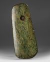 A NEOLITHIC GREEN JADE AXE, CHINA