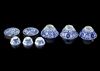 A GROUP OF SIX CHINESE BLUE AND WHITE PORCELAIN VESSELS, 18TH CENTURY