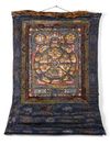 A WRATHFUL DEITY MANDALA THANGKA, TIBET, 20TH CENTURY