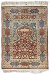 A HEREKE SILK PRAYER RUG, TURKEY, 1960