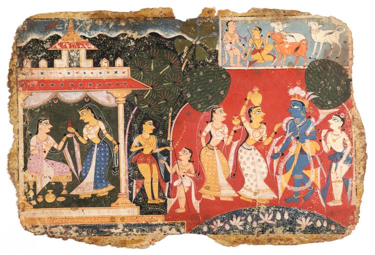 A LEAF FROM THE DISPERSED 'PALAM' BHAGAVATA PURANA DELHI-AGRA AREA, CIRCA 1520-40