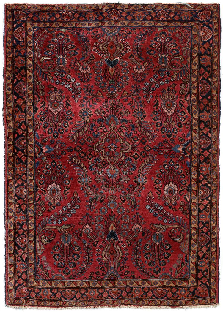 A SAROUK PUSTI RUG, 19TH CENTURY