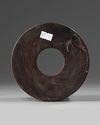 A Chinese precious object-inlaid hongmu 'crane' brush pot, bitong