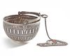 A SILVER HANGING BOWL, INDIA, 19TH CENTURY