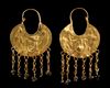 A PAIR OF EASTERN ROMAN GOLD EARRINGS, CIRCA 4TH-5TH CENTURY AD