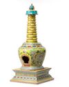 A CHINESE FAMILLE ROSE STUPA, QING DYNASTY (1644-1911)