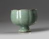 A Korean celadon-glazed stem cup