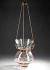 A MAMLUK-STYLE GLASS MOSQUE LAMP,  20TH CENTURY