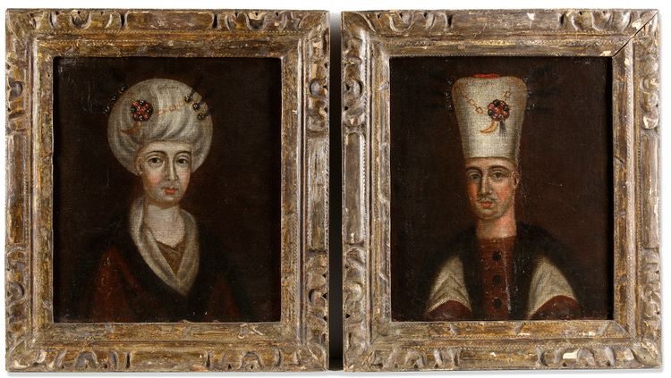 A PAIR OF PORTRAITS, FRENCH SCHOOL, ECOLE VAN MORE, 18TH CENTURY