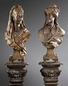 A  PAIR OF BUSTS AFTER L. HOTTOT, LATE 19TH CENTURY