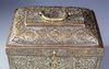 A QAJAR BRASS OPENWORK CASKET, PERSIA, 19TH CENTURY