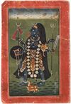 KALI THE DESTROYER MANDI, NORTH INDIA,  18TH CENTURY